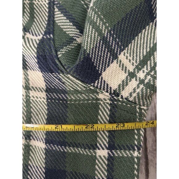 Ll Bean Men’s Thermal Shacket Green Plaid Size Large TALL Work Shirt Outdoor - Picture 8 of 13